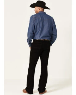 Cody James Men's Night Rider Black Wash Stretch Slim Bootcut Jeans -Optimal Clothing Store 2000364871 001 P3