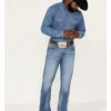 Wrangler Retro Men's Llano Light Medium Wash Stretch Slim Bootcut Jeans