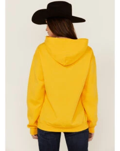 Paramount Network's Yellowstone Women's Yellowstone Lone Cowboy Mustard Graphic Hoodie -Optimal Clothing Store 2000365391 702 P4