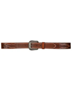 Cody James Men's Tooled With Basketweave Billets Western Belt -Optimal Clothing Store 2000365640 280 P3