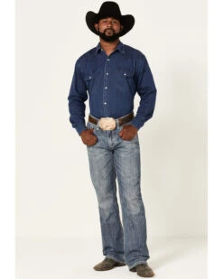 Rock & Roll Denim Men's Double Barrel Medium Wash Relaxed Bootcut Jeans -Optimal Clothing Store 2000367648 203 P3