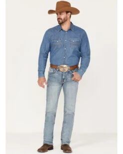 Rock & Roll Denim Men's Medium Wash Mid Rise Bootcut Jeans -Optimal Clothing Store 2000368123 414 P3