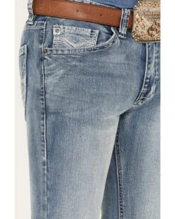 Rock & Roll Denim Men's Medium Wash Mid Rise Bootcut Jeans -Optimal Clothing Store 2000368123 414 P4