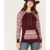 Hooey Women's Serape Stripe Contrast Print Savannah Hoodie