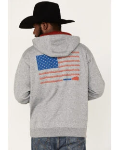 Hooey Men's Liberty Roper American Flag Hooded Sweatshirt -Optimal Clothing Store 2000371253 020 P4