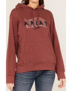 Ariat Women's R.E.A.L. USA Chest Logo Hoodie -Optimal Clothing Store 2000371929 600 P3