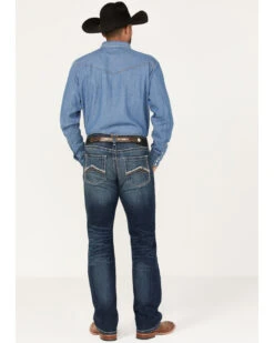 Ariat Men's M5 Ford Remming Dark Wash Stretch Straight Leg Jeans -Optimal Clothing Store 2000371955 400 P4