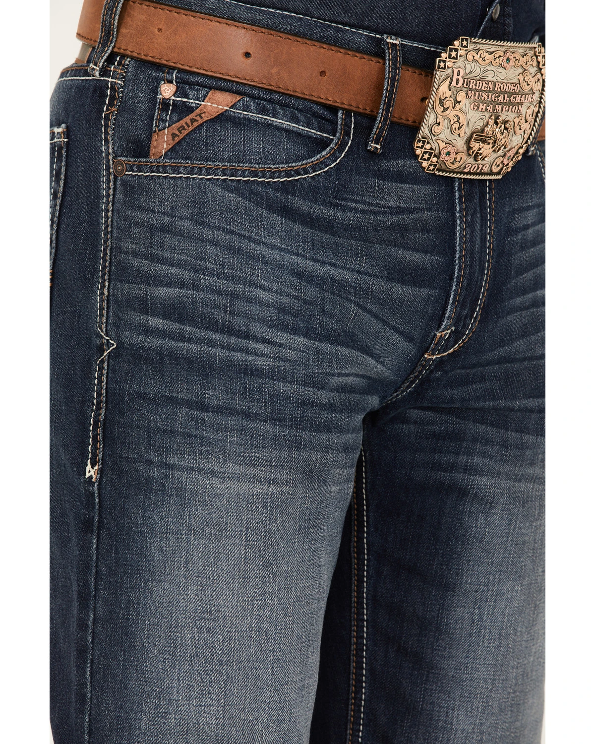 Ariat Men's Big Sur 3D Garby Dark Wash Relaxed Bootcut Jeans 2 Ariat Men's Big Sur 3D Garby Dark Wash Relaxed Bootcut Jeans - Image 2