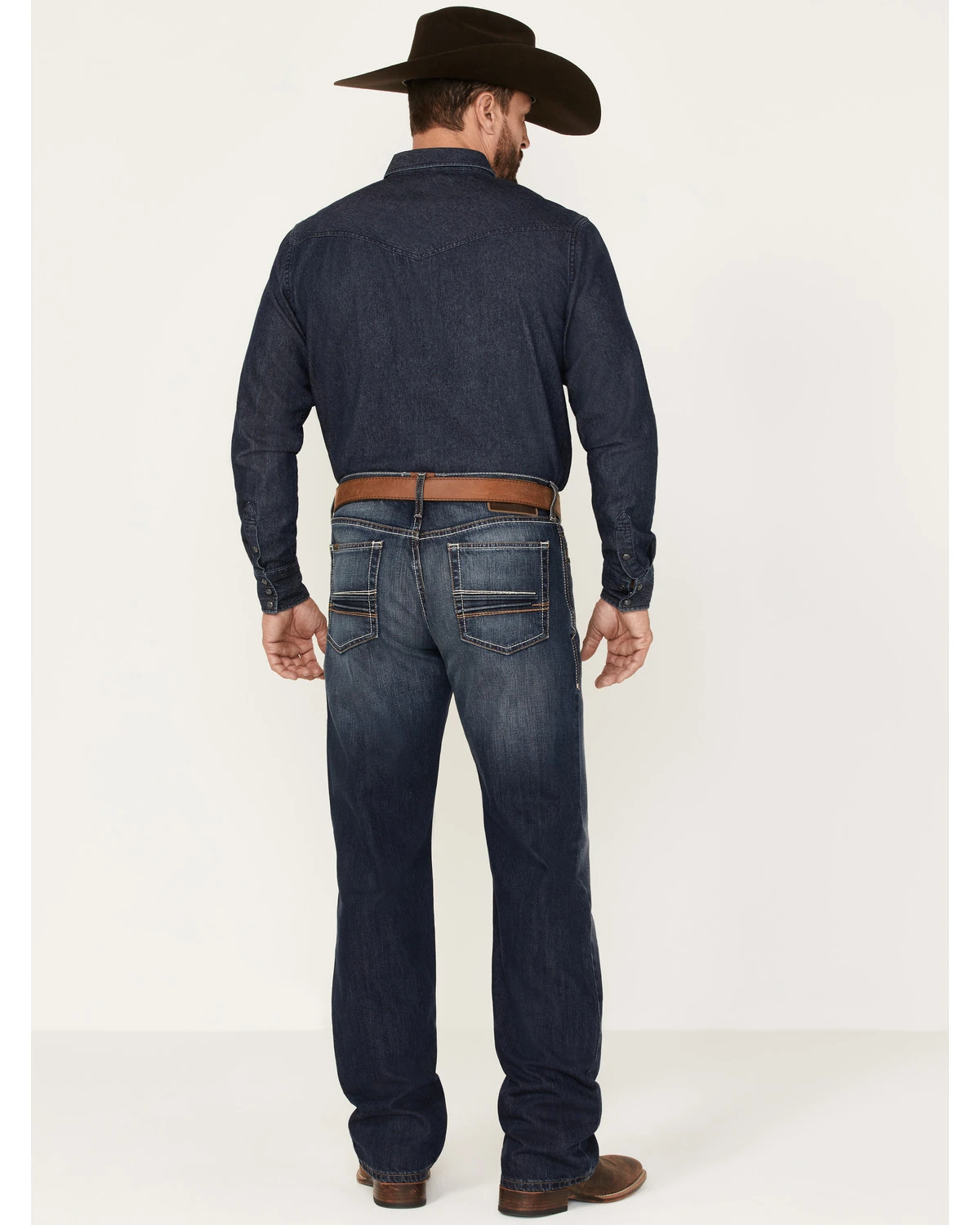 Ariat Men's Big Sur 3D Garby Dark Wash Relaxed Bootcut Jeans 3 Ariat Men's Big Sur 3D Garby Dark Wash Relaxed Bootcut Jeans - Image 3