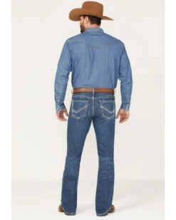 Cinch Men's Ian Medium Wash Slim Bootcut Performance Jeans -Optimal Clothing Store 2000373497 402 P3