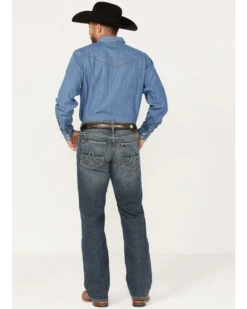 Ariat Men's M5 Louisville Seneca Medium Wash Stretch Straight Leg Jeans -Optimal Clothing Store 2000373699 400 P4