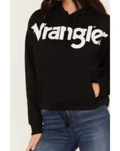 Wrangler Retro Women's Bold Logo Cropped Hoodie -Optimal Clothing Store 2000374538 001 P3