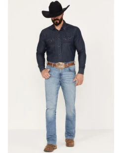 Wrangler Retro Men's 77MWZ Medium Wash Slim Boot Stretch Denim Jeans
