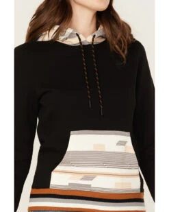 RANK 45 Women's Logo Southwestern Contrast Hoodie -Optimal Clothing Store 2000374960 001 P3