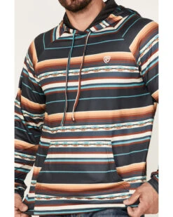 Rock & Roll Denim Men's Southwestern Stripe Print Hooded Sweatshirt -Optimal Clothing Store 2000376208 001 P3