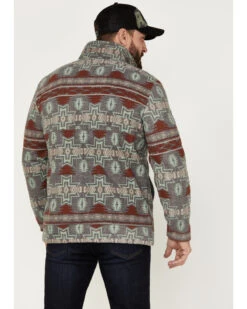 Powder River Outfitters Men's 1/2 Zip Southwestern Print Fleece Sweatshirt -Optimal Clothing Store 2000376231 022 P4