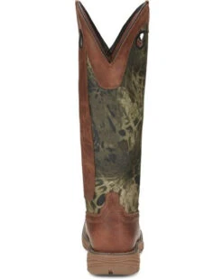 Justin Men's Rush Strike Camo Shaft Leather Pull On Snake Boots - Square Toe -Optimal Clothing Store 2000378668 340 P5