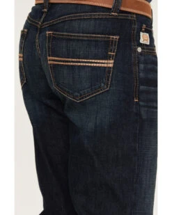 Cinch Men's Carter 2.0 Dark Rinse Relaxed Boot Performance Stretch Denim Jeans -Optimal Clothing Store 2000380104 402 P4