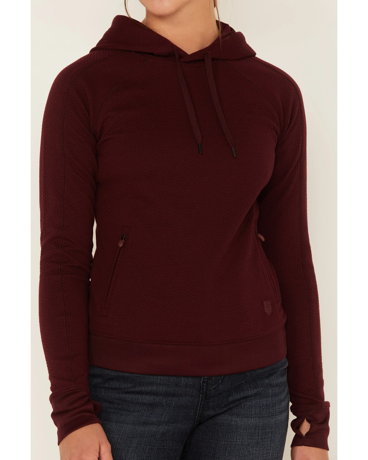RANK 45 Women's Technical Waffle Knit Hooded Top 3 RANK 45 Women's Technical Waffle Knit Hooded Top - Image 3