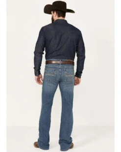 Cody James Men's Light A Shuck Medium Wash Relaxed Bootcut Stretch Denim Jeans -Optimal Clothing Store 2000381085 413 P3