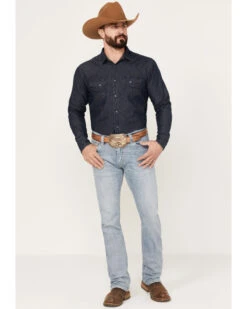 Rock & Roll Denim Men's Revolver Light Vintage Wash Slim Straight Reflex Denim Jeans -Optimal Clothing Store 2000386200 412 P3