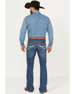 Cinch Men's Ian Medium Stonewash Slim Boot Performance Stretch Denim Jeans -Optimal Clothing Store 2000386396 402 P3