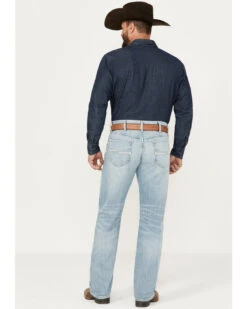 Cinch Men's White Label Light Wash Relaxed Straight Stretch Performance Denim Jeans -Optimal Clothing Store 2000386397 402 P3