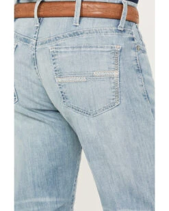 Cinch Men's White Label Light Wash Relaxed Straight Stretch Performance Denim Jeans -Optimal Clothing Store 2000386397 402 P4
