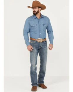 Rock & Roll Denim Men's Revolver Light Vintage Wash Slim Straight Stretch Reflex Denim Jeans -Optimal Clothing Store 2000387627 412 P3