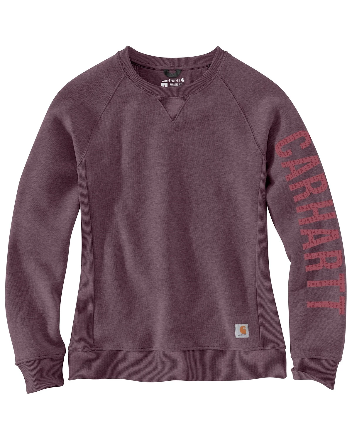 Carhartt Women's Relaxed Fit Midweight Crewneck Block Logo Sleeve Graphic Sweatshirt - Plus 2 Carhartt Women's Relaxed Fit Midweight Crewneck Block Logo Sleeve Graphic Sweatshirt - Plus - Image 2