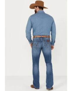 Wrangler Retro Men's Fresian Light Wash Slim Bootcut Stretch Jeans -Optimal Clothing Store 2000394533 412 P3