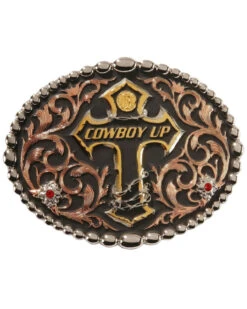 Montana Silversmiths Cowboy Up Cross Buckle