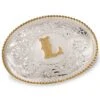 Montana Silversmiths Men's Initial "L" Buckle