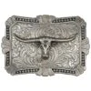 Montana Silversmiths Engraved Longhorn Buckle