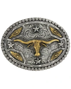 Cody James Men's Oval Longhorn Belt Buckle
